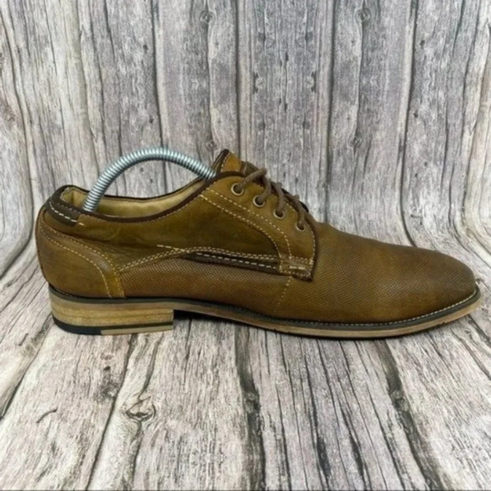 Steve Madden Men’s Size 8.5 Brown Jaysun Oxford Shoes - Picture 2 of 9